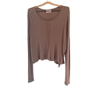 Juicy Gossip Ribbed Knit Lightweight Comfy Casual Pullover Dolman L/S Size SM‎